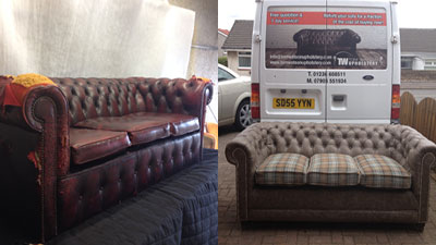 Sofa Recovering In Glasgow Edinburgh, Leather For Reupholstering Couch